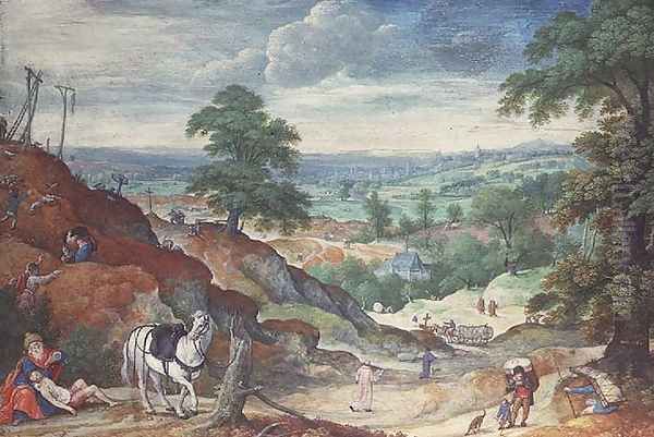 The Good Samaritan Oil Painting by Hans Bol