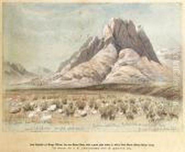 Mount Sinai From The Plain Of Rahah Oil Painting by Richard Beavis