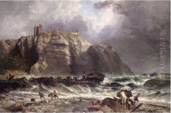 Dunnottar Castle Oil Painting by Richard Beavis