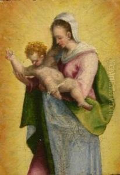 Madonna And Child Oil Painting by Domenico Beccafumi