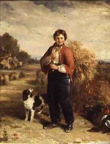 Gleaners Return Oil Painting by Edmund Bristow