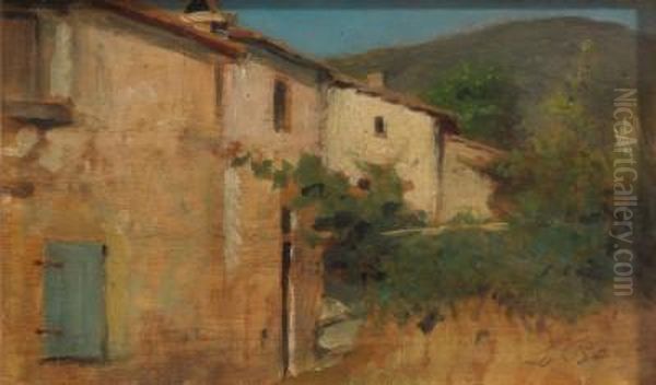 Rustico Oil Painting by Luigi Bechi