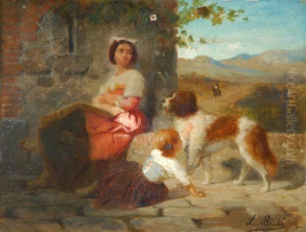 Senza Titolo Oil Painting by Luigi Bechi