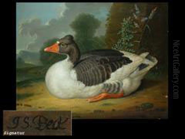 Ente Oil Painting by Jacob Samuel Beck