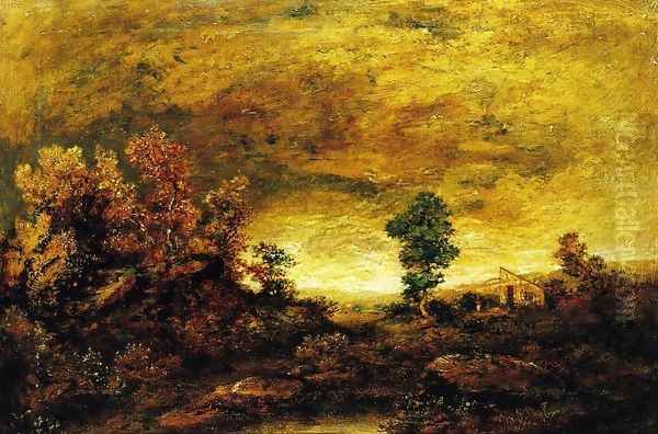 A Mountain Road near Gorham, N.H. Oil Painting by Ralph Albert Blakelock