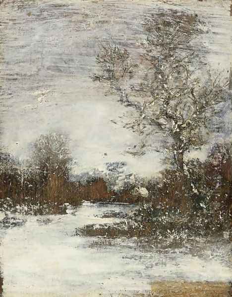 Winter Oil Painting by Ralph Albert Blakelock