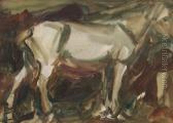 Study Of A Horse Oil Painting by Harry Becker