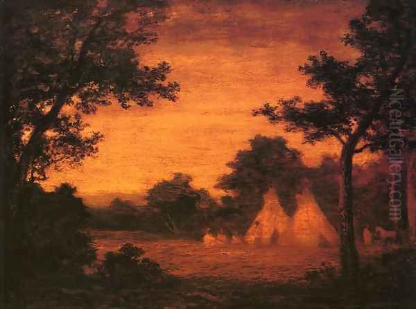 The Golden Hour Oil Painting by Ralph Albert Blakelock