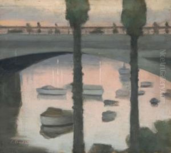 Princes Bridge Oil Painting by Clarice Marjoribanks Beckett