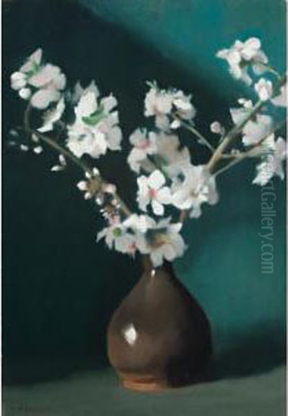 Almond Blossom Oil Painting by Clarice Marjoribanks Beckett