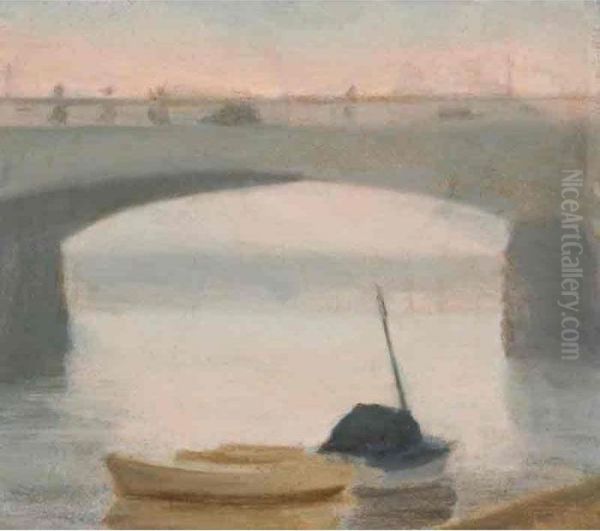 Evening On The Yarra Oil Painting by Clarice Marjoribanks Beckett