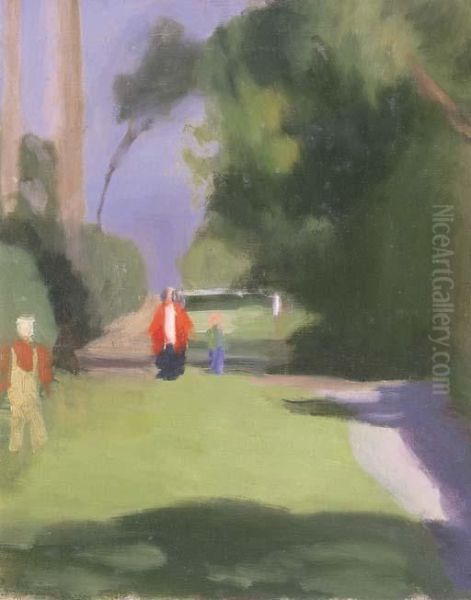 Out Strolling Oil Painting by Clarice Marjoribanks Beckett