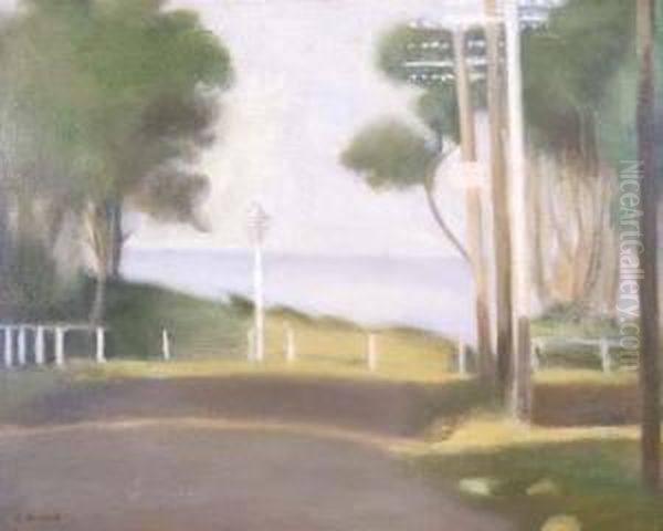 Beach Road, Beaumaris Oil Painting by Clarice Marjoribanks Beckett