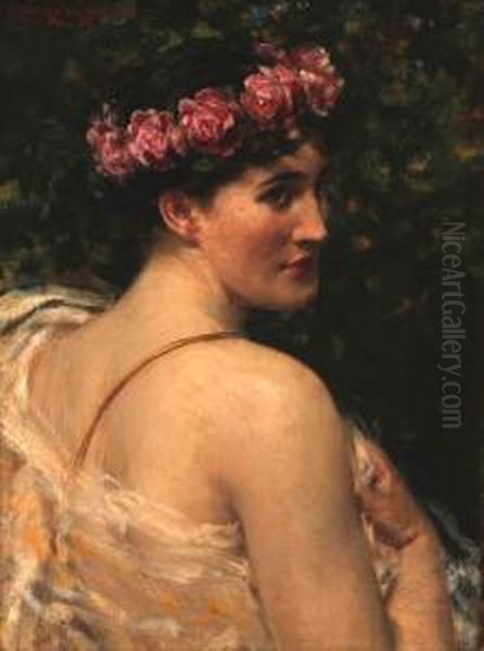 Spring Oil Painting by James Carroll Beckwith