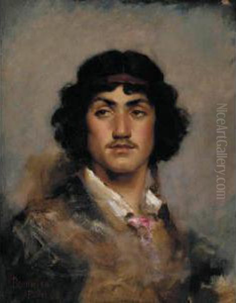 Portrait Of Tito Oil Painting by James Carroll Beckwith