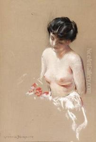 Nude Woman Oil Painting by James Carroll Beckwith