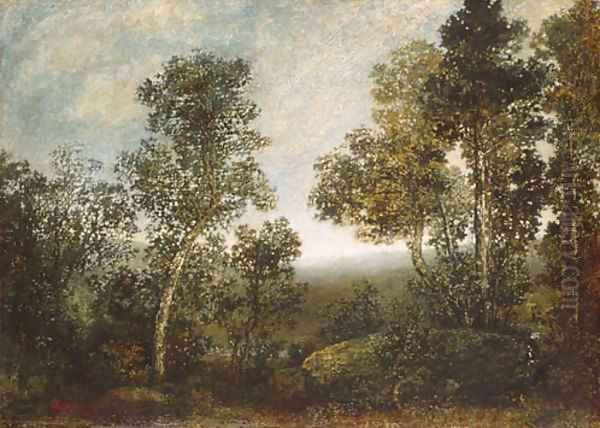 Landscape 1885 Oil Painting by Ralph Albert Blakelock