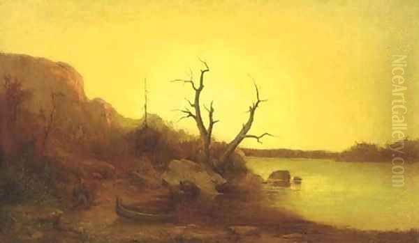 Indian Encampment 2 Oil Painting by Ralph Albert Blakelock