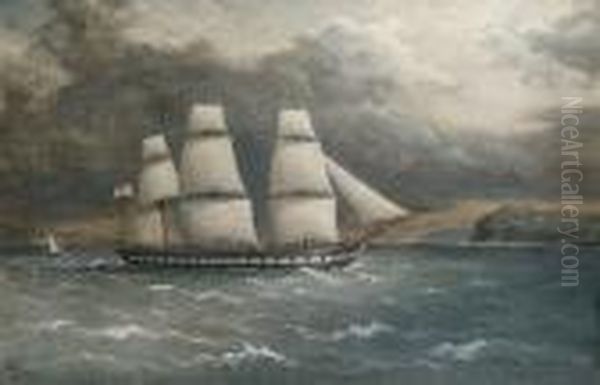 The Steam Frigate H.m.s. 'constance' Off Rame Head Heading Into Plymouth Oil Painting by Richard Bridges Beechey