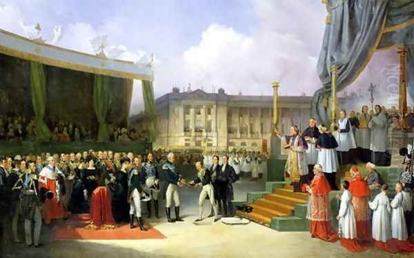 Inauguration of a Monument in Memory of Louis XVI Oil Painting by Joseph Beaume