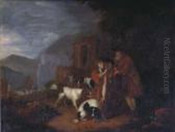 Returning From The Hunt Oil Painting by Adriaen Cornelisz. Beeldemaker