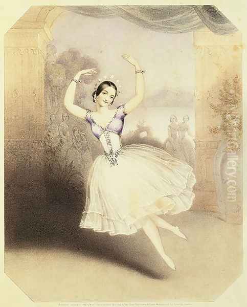 Carlotta Grisi (1819-99) in the Ballet of the Peri, 1844 Oil Painting by John Brandard