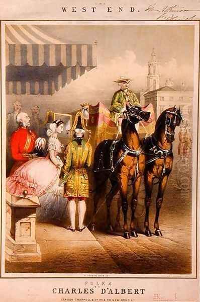 A Drawing Room Day, music cover for the 'West End Polka', 1860 Oil Painting by John Brandard