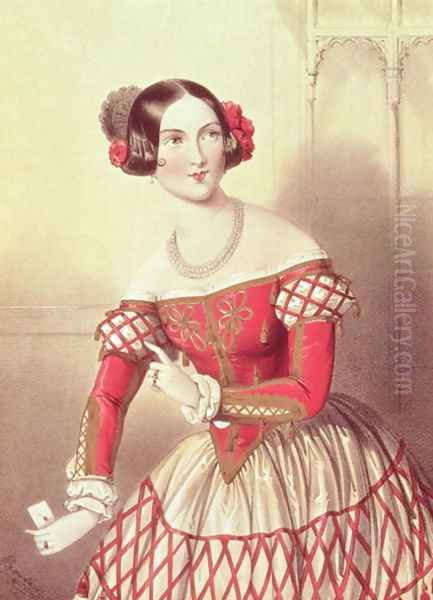 Madame Sontag as Rosina in 'The Barber of Seville', 1849 Oil Painting by John Brandard