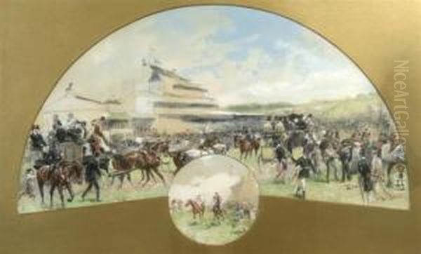 Derby Day Oil Painting by John Beer