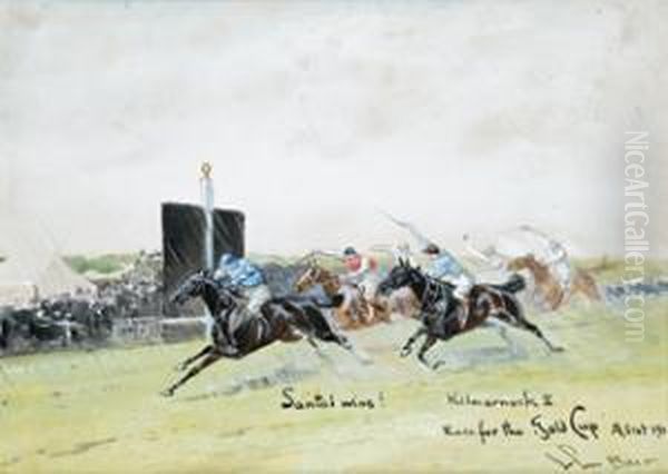 Race For The Gold Cup Ascot Oil Painting by John Beer