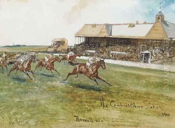 The Cambridgeshire Stakes Oil Painting by John Beer