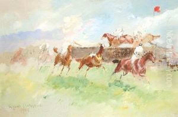 The Canal Turn, The Grand National Oil Painting by John Beer