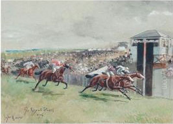 The Royal Stakes Oil Painting by John Beer