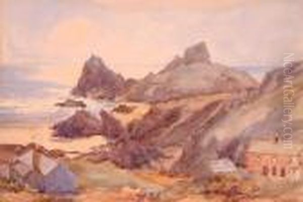 Kynance Cove Oil Painting by Sidney James Beer