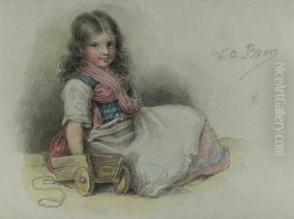 Madchen Mit Spielzeug Oil Painting by Wilhelm Amandus Beer