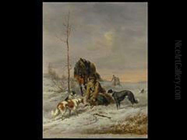 Der Lebendig Gefangene Wolf Oil Painting by Wilhelm Amandus Beer