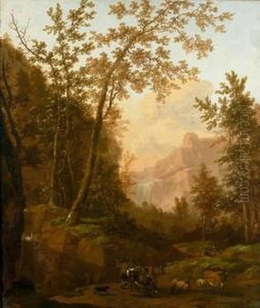 Arkadischegebirgslandschaft Oil Painting by Abraham Jansz Begeyn