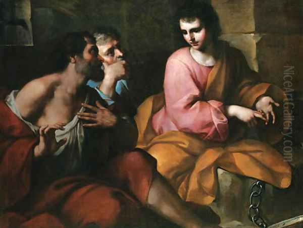 Joseph interpreting dreams Oil Painting by Antonio Balestra