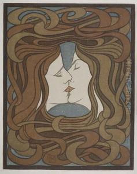 The Kiss Oil Painting by Peter Behrens