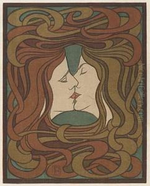 The Kiss>. Oil Painting by Peter Behrens