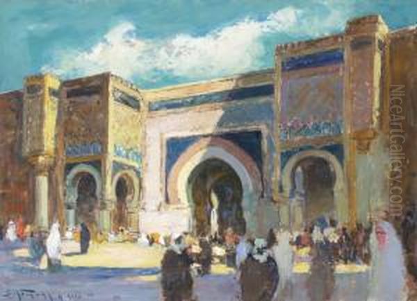 Meknes Oil Painting by Adolf, Abraham Behrman