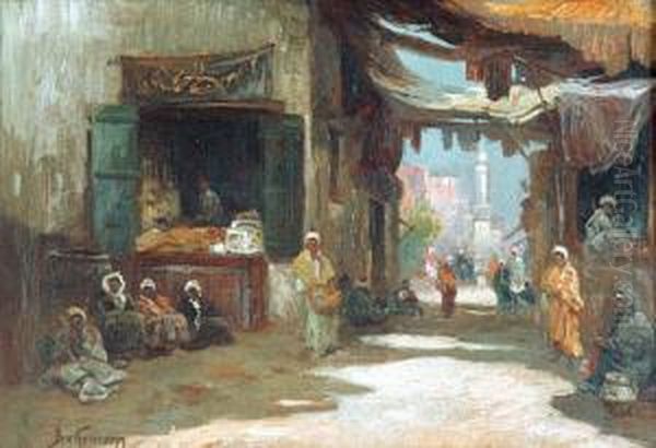 Scena Arabska Oil Painting by Adolf, Abraham Behrman