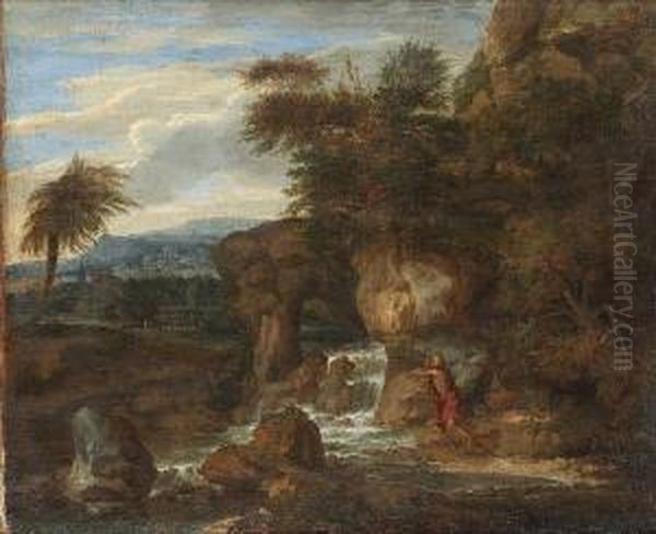 Saint Jerome In The Wilderness Oil Painting by Joachim-Franz Beich