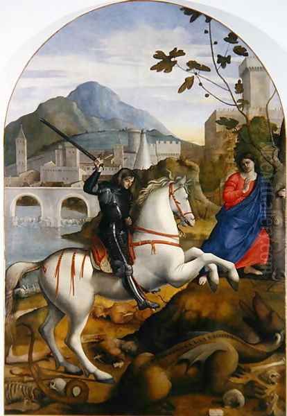 St. George and the Princess Oil Painting by Marco Basaiti