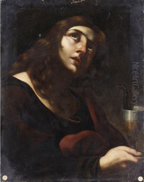 San Giovanni Evangelista Oil Painting by Giovan Battista Beinaschi