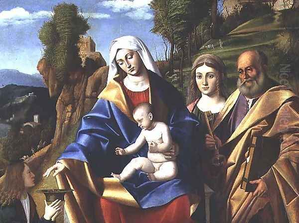 Virgin and Child with Saints c.1510 Oil Painting by Marco Basaiti