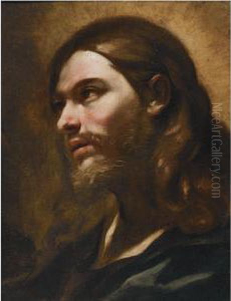 Head Of Christ Oil Painting by Giovan Battista Beinaschi