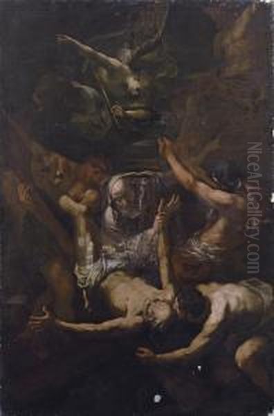 The Martyrdom Of Saint Peter Oil Painting by Giovan Battista Beinaschi