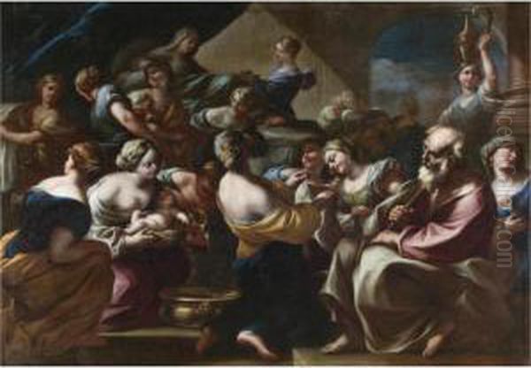 The Birth Of The Virgin Oil Painting by Giovan Battista Beinaschi