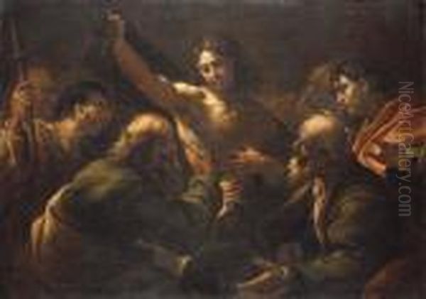 The Incredulity Of Saint Thomas Oil Painting by Giovan Battista Beinaschi